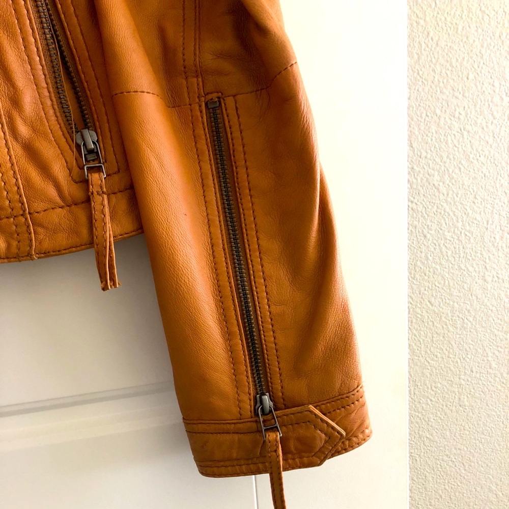 Black Rivet Leather Jacket - Picture 3 of 5